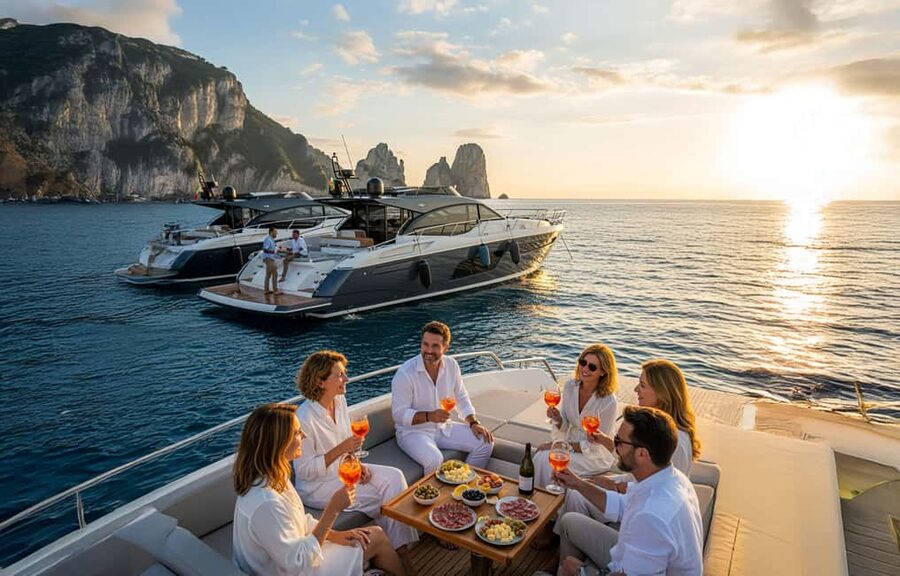 Amalfi Coast: Romantic Sunset Cruise with Music & Cocktails - The private boat setup and the music system that sets the mood