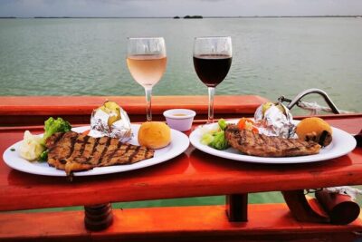 Amazing Romantic Dinner on a Spanish Galeon with Saxophone Music - On the Water: Sailing Nichupte Lagoon When the Light Turns