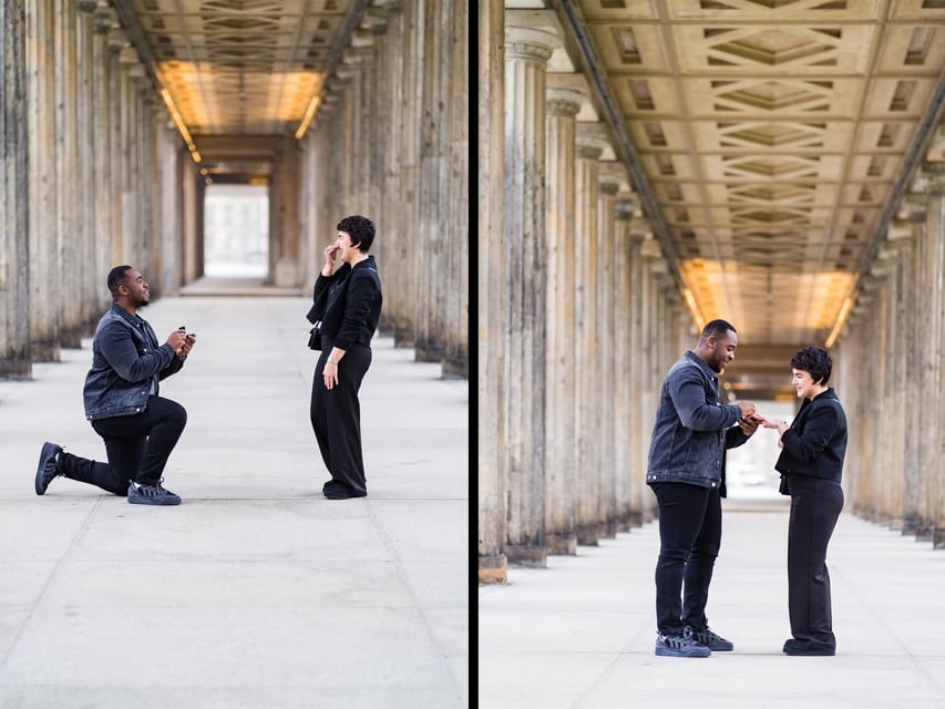 Berlin Love Story: Surprise Proposal Photography Session - The 1-Hour Flow: Polnisches Institut to Museum Island and Beyond