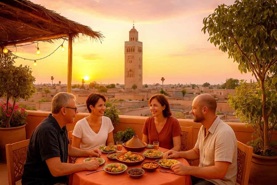 From Marrakech: Rooftop Dinner & Romantic Medina Views - A medina rooftop perspective with serious wow-factor