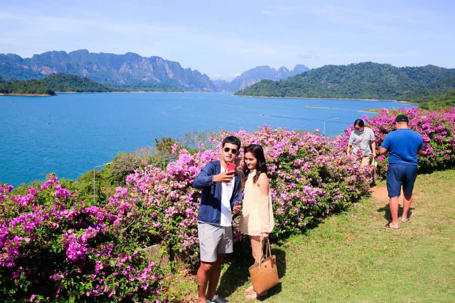 Khao Lak: Cheow Lan Lake Romantic Sunset Cruise with Drinks - Wildlife spotting at Khao Sok Lake: your best odds with elephants, monkeys, and birds