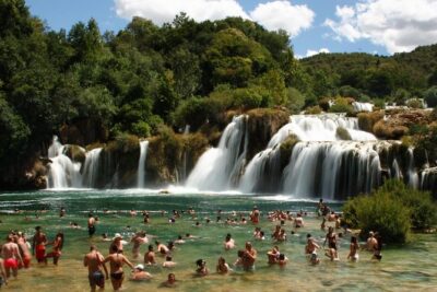 Krka waterfalls luxury tour for singles or couples - Skradin and Mate Vino: Liqueurs, Prosciutto, and a Real Taverna Stop