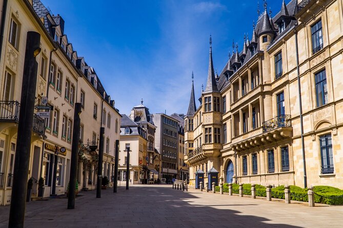 Luxembourg City Romantic Game: Walking Tour & Scavenger Hunt - Place dArmes, Jan Pallach Square, and the poets-and-steel symbolism