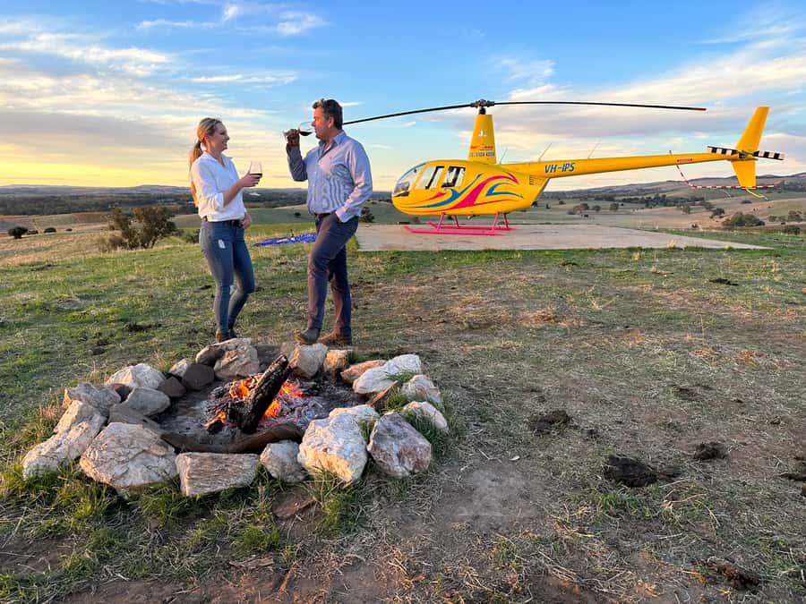 Lyndoch: Barossa Valley Helicopter Flight & Romantic Picnic - Hoffnungsthal Valley Picnic: Wine and Local Produce, Set Up for Two