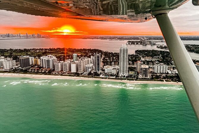 Miami Beach: Romantic Sunset Private Airplane Tour with Champagne - Key things to know before you go