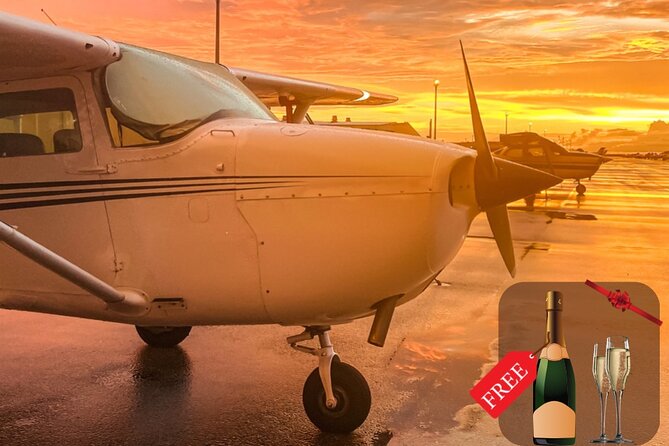 Miami Beach: Romantic Sunset Private Airplane Tour with Champagne - Price and value: what $149 per person really means