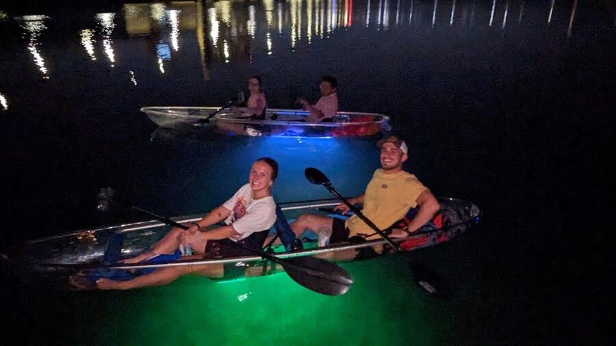 Orlando: Date Night LED Night Glow Tour with Sparkling Wine - Clear kayak or paddleboard: getting steady fast