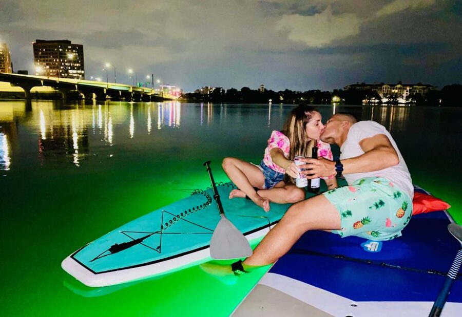 Orlando: Date Night LED Night Glow Tour with Sparkling Wine - Choosing an LED color and setting the vibe