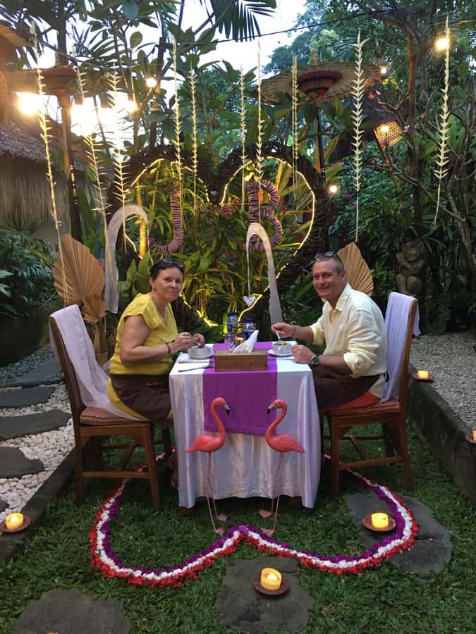 packages cooking class and romantic dinner in a local home - The Romantic Garden Dinner: Candles, Flower Petals, and a Setup That Works