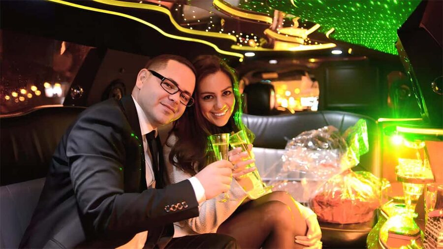 Paris: Romantic Limousine Tour - Inside the limousine: champagne, mini-bar, star ceiling, and the big reveal