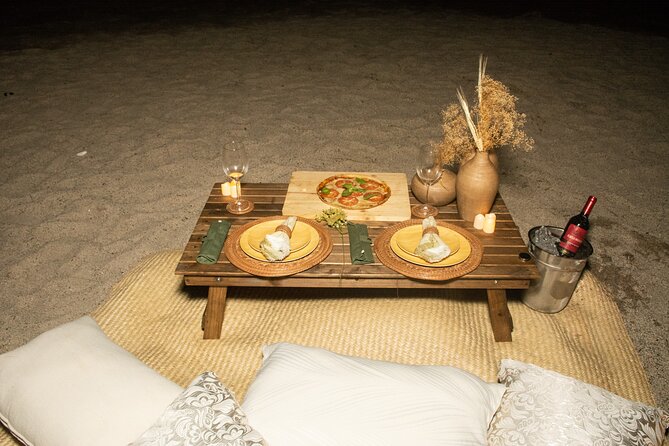 Picnic or Romantic Dinner on the Beach - The Beach Setup and Sunset Photos with Vicente