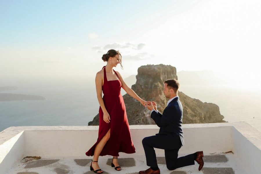 Proposal Photographer in Santorini - Pre-planning that keeps the proposal from going sideways