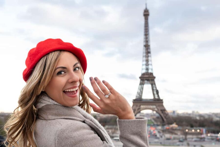 Proposal Photoshoot - Eiffel Tower, Louvre, and Seine Stops Without Wasting Time