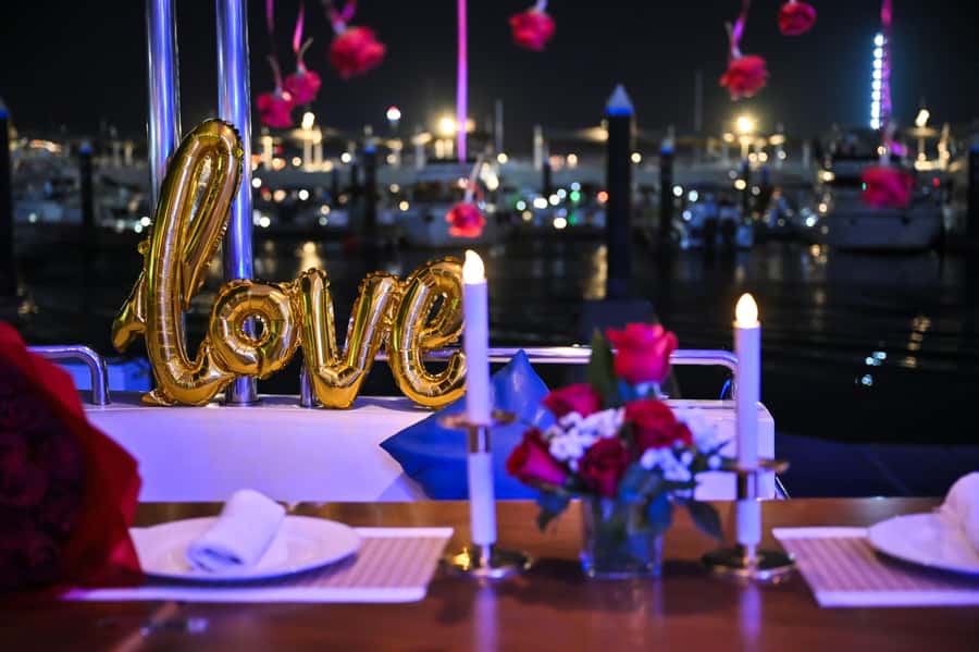 Romantic Dinner on Private Yacht - The crew makes it feel personal (especially for vow renewals)