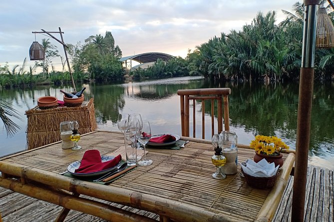 Romantic Dinning On The Bamboo Raft - BBQ dinner onboard: local seafood and vegetables, served as part of the ride