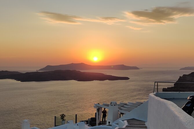 Romantic Private Day Tour in Santorini - Perissa Black Sand Beach time: sun beds, bars, and beach life