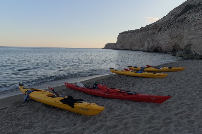 Romantic Sunset Kayaking Tour in Papafragas Cave, Milos - The guide factor: George’s mix of technique and stories