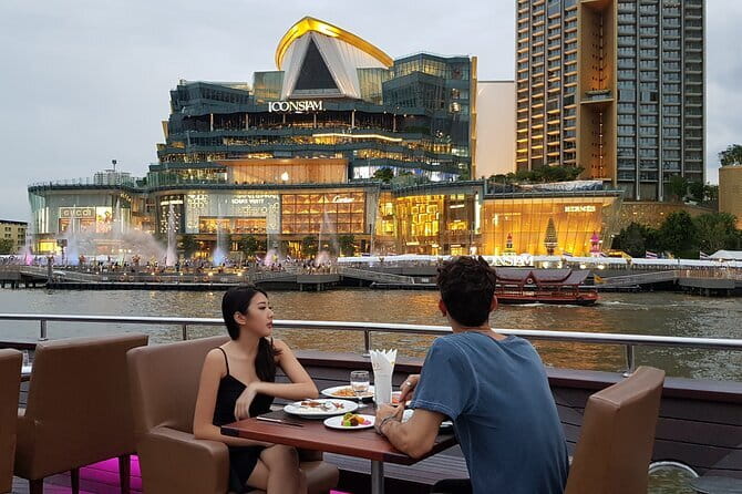 Romantic Sunset The Planet Cruise with Bangkok Night Views - Wat Phra Kaew and the Grand Palace area: ornate sights from the river