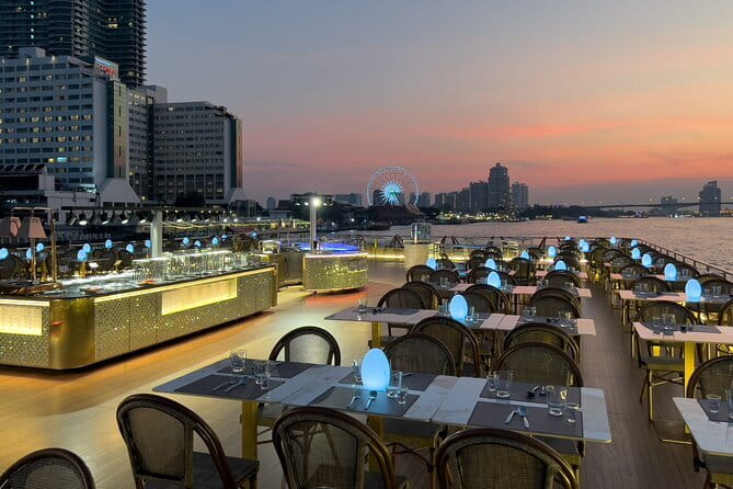 Romantic Sunset The Planet Cruise with Bangkok Night Views - Rama VIII Bridge: modern engineering under city lights