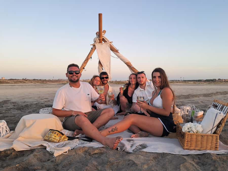 Sal: Romantic Sunset Escape with Wine and Roundtrip Transfer - The boho beach setup: where comfort meets atmosphere