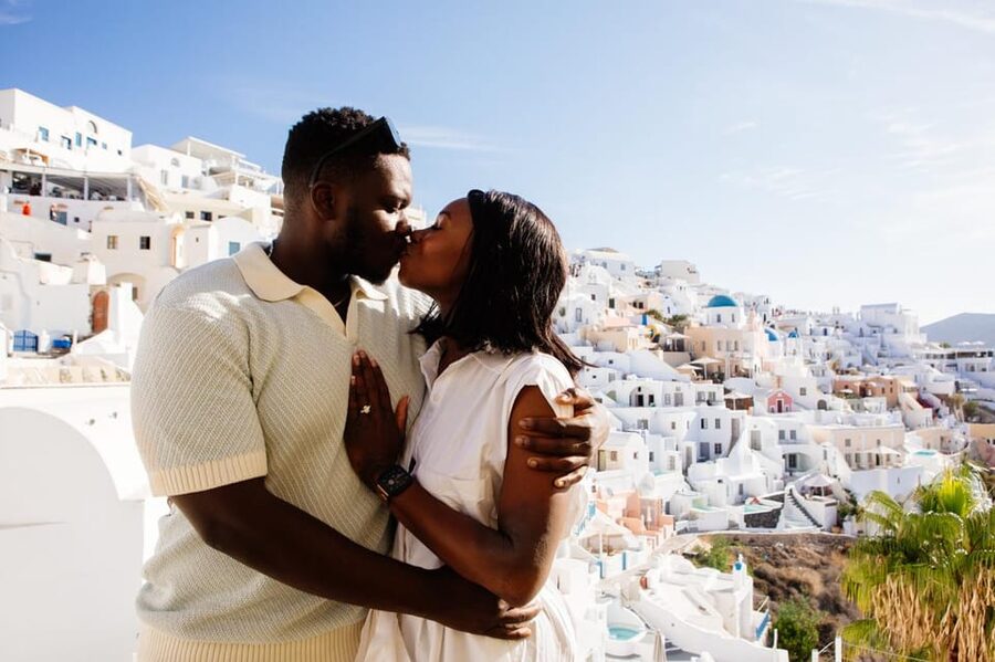Santorini Proposal: A Luxury Photoshoot for Your Yes! Moment - The Big Moment: Discreet Coverage and Editorial-Style Emotion