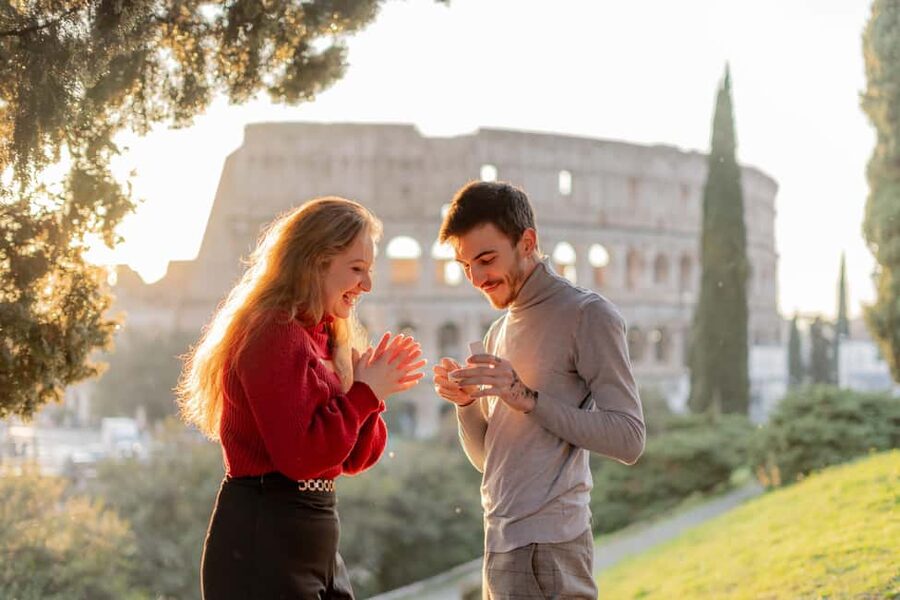 Secret Proposal Photoshoot in Rome + Reel - Photos and video reel: why the 24-hour delivery is a big deal