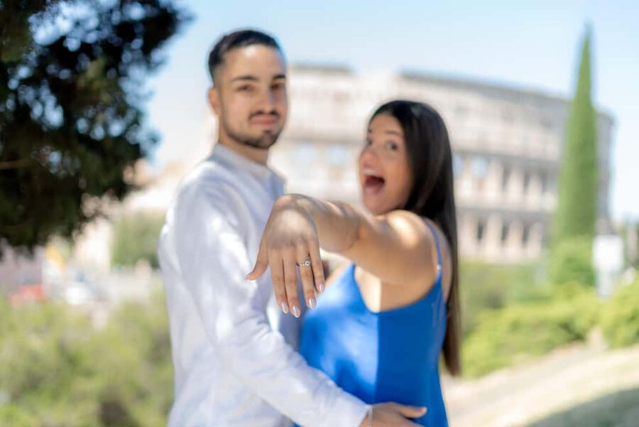 Secret Proposal Photoshoot in Rome + Reel - Largo Gaetana Agnesi: the calm start before the big moment