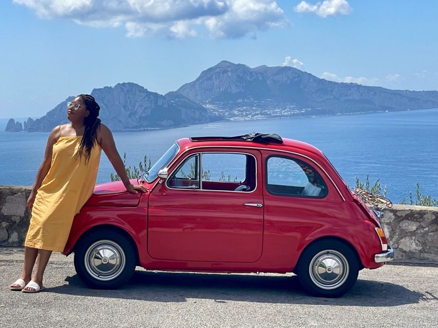 Sorrento Coast Couples Photo Tour by Vintage Fiat 500 - From Sorrento to Piazzale Murat in a vintage Fiat 500