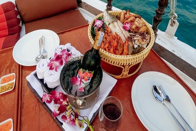 Sunset Dinner Cruise with night Swimming by Luxury Junk Boat - Railey Peninsula Sights: Pranang Cave and Rock Climbing Place