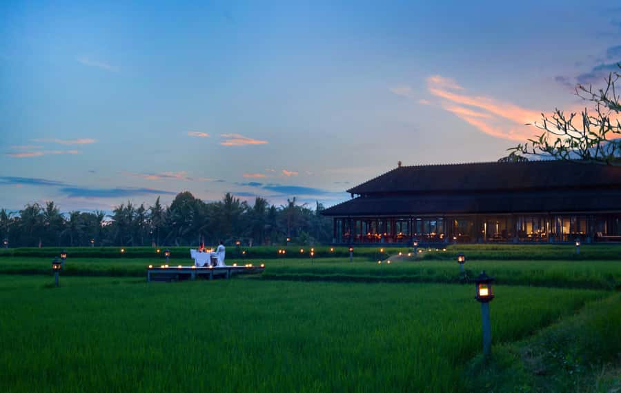 Ubud: Romantic Dinner among the Rice Fields - Entering The Candle-Lined Rice-Field Moment at Tanah Gajah