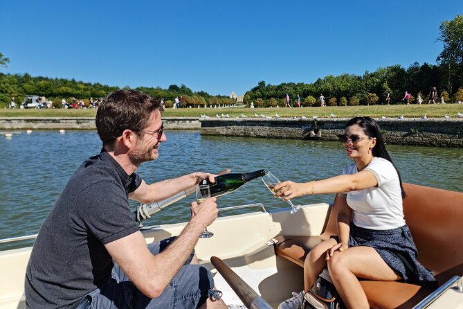 Versailles Golf Cart Guided Tour and Romantic Boat with Champagne - Grand Canal Champagne Boat: romantic, but you row