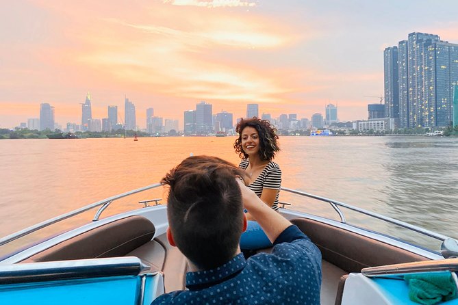 VIP Tour in Saigon: Romantic Sunset Cocktail by SpeedBoat - Cruising Past Bridges and River Life When the City Lights Turn On