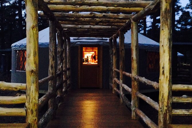 Wine making fun - Art or Chemistry? Date night fun west of Little Rock - Entering the wine tasting yurt in Roland, Arkansas